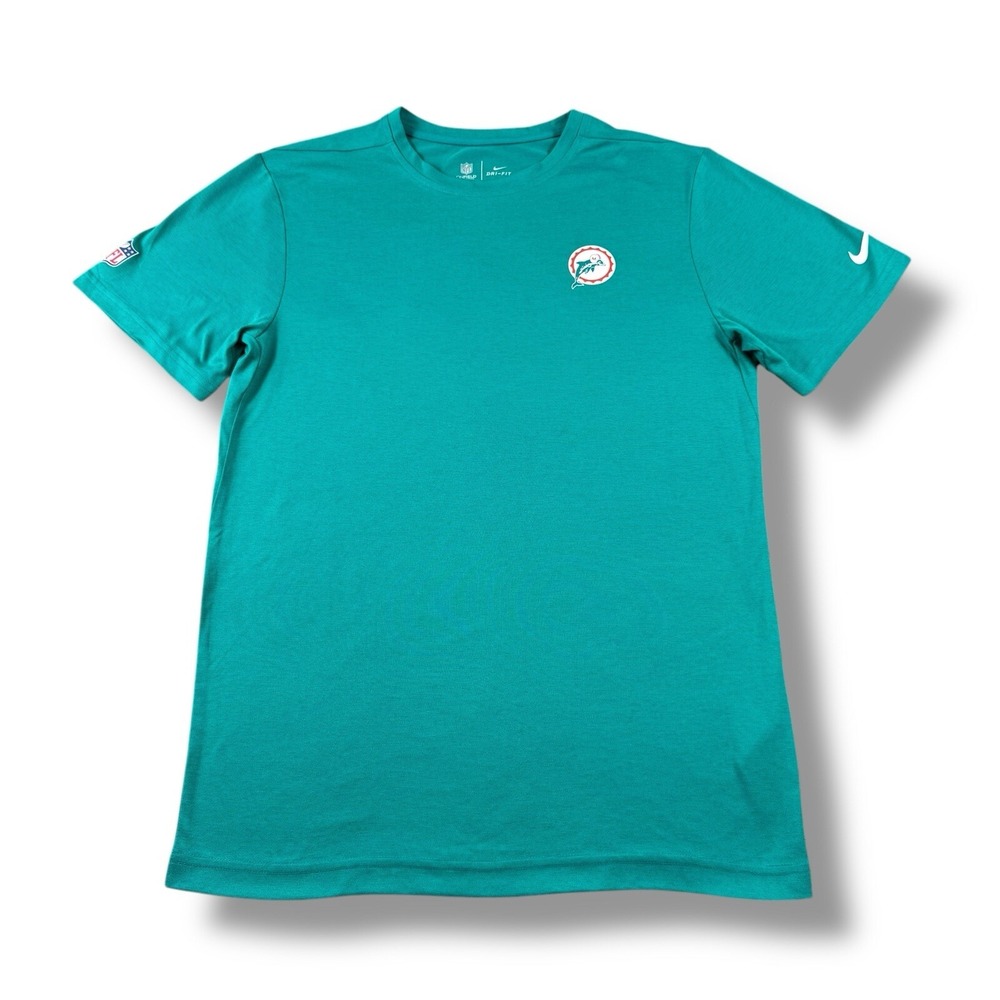 Nike NFL On-Field Miami Dolphins Sideline Coaches Throwback T-Shirt Mens S EUC